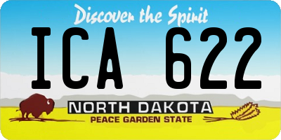 ND license plate ICA622