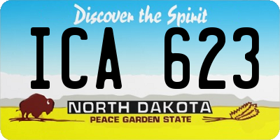 ND license plate ICA623