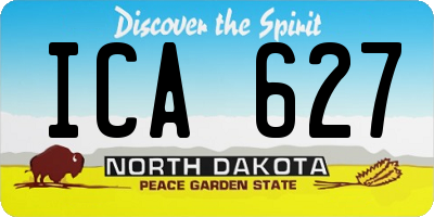 ND license plate ICA627