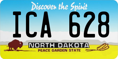 ND license plate ICA628