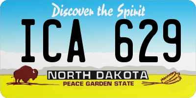 ND license plate ICA629