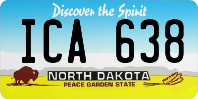 ND license plate ICA638