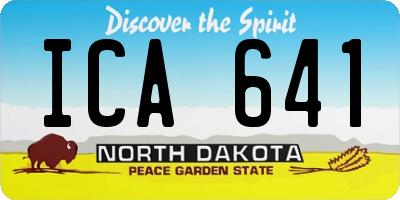 ND license plate ICA641