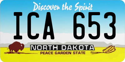 ND license plate ICA653
