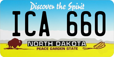 ND license plate ICA660