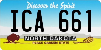 ND license plate ICA661