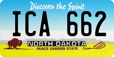 ND license plate ICA662