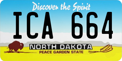 ND license plate ICA664