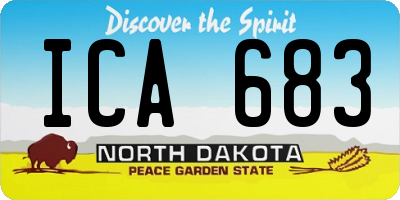 ND license plate ICA683