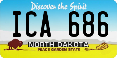 ND license plate ICA686