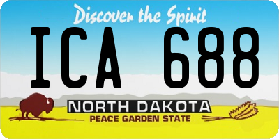 ND license plate ICA688