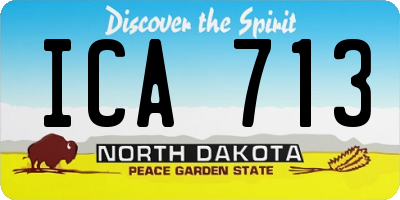 ND license plate ICA713