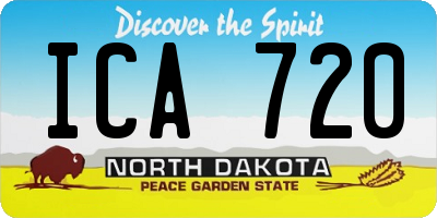 ND license plate ICA720