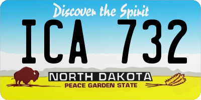 ND license plate ICA732