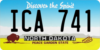 ND license plate ICA741