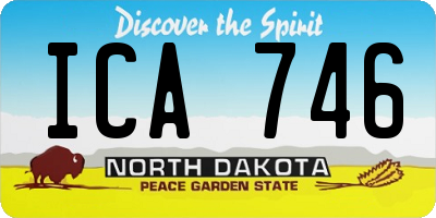 ND license plate ICA746