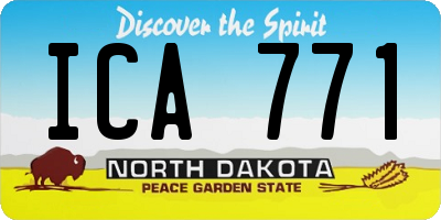 ND license plate ICA771