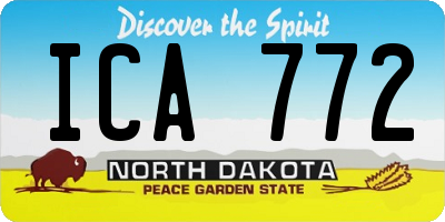 ND license plate ICA772