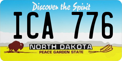 ND license plate ICA776