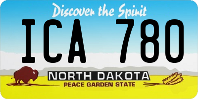 ND license plate ICA780