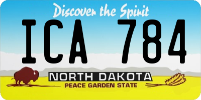 ND license plate ICA784