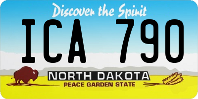 ND license plate ICA790