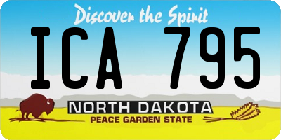 ND license plate ICA795
