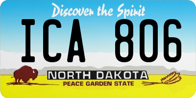 ND license plate ICA806