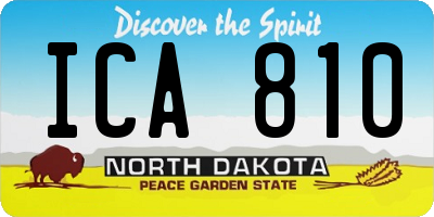 ND license plate ICA810