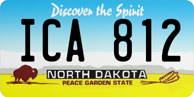 ND license plate ICA812