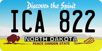 ND license plate ICA822