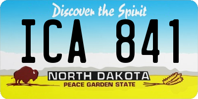 ND license plate ICA841