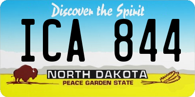 ND license plate ICA844