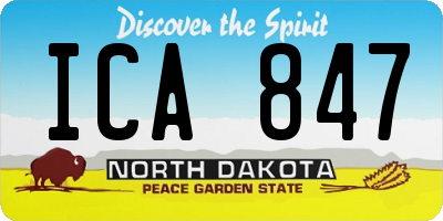 ND license plate ICA847