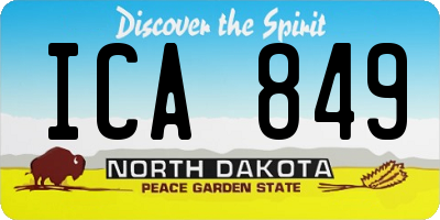 ND license plate ICA849