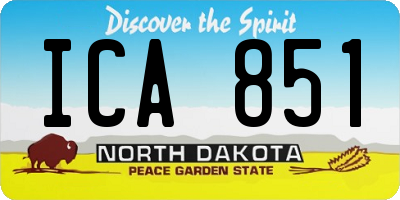 ND license plate ICA851