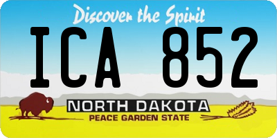 ND license plate ICA852