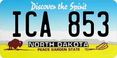 ND license plate ICA853
