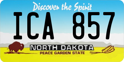 ND license plate ICA857