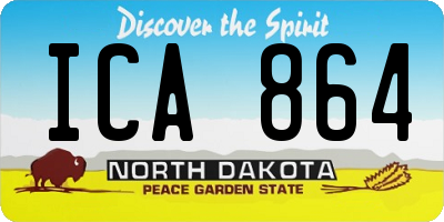 ND license plate ICA864
