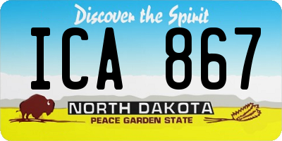 ND license plate ICA867