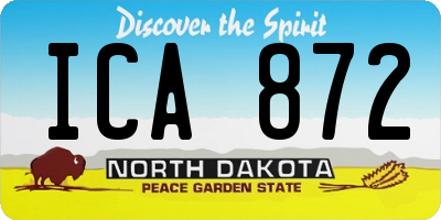 ND license plate ICA872