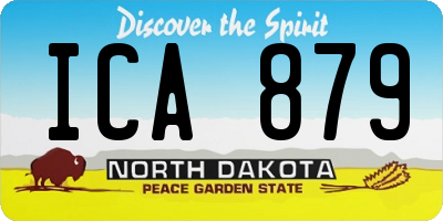 ND license plate ICA879