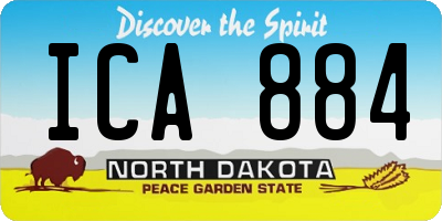 ND license plate ICA884