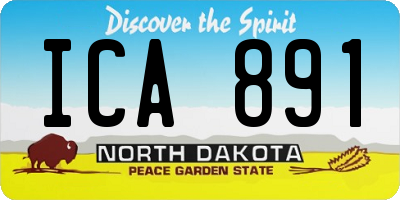 ND license plate ICA891