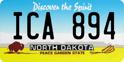 ND license plate ICA894