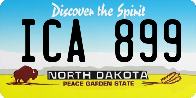 ND license plate ICA899