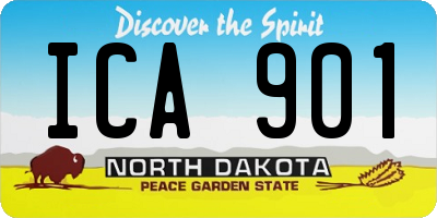 ND license plate ICA901