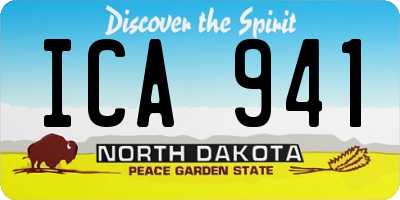 ND license plate ICA941