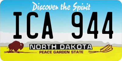 ND license plate ICA944